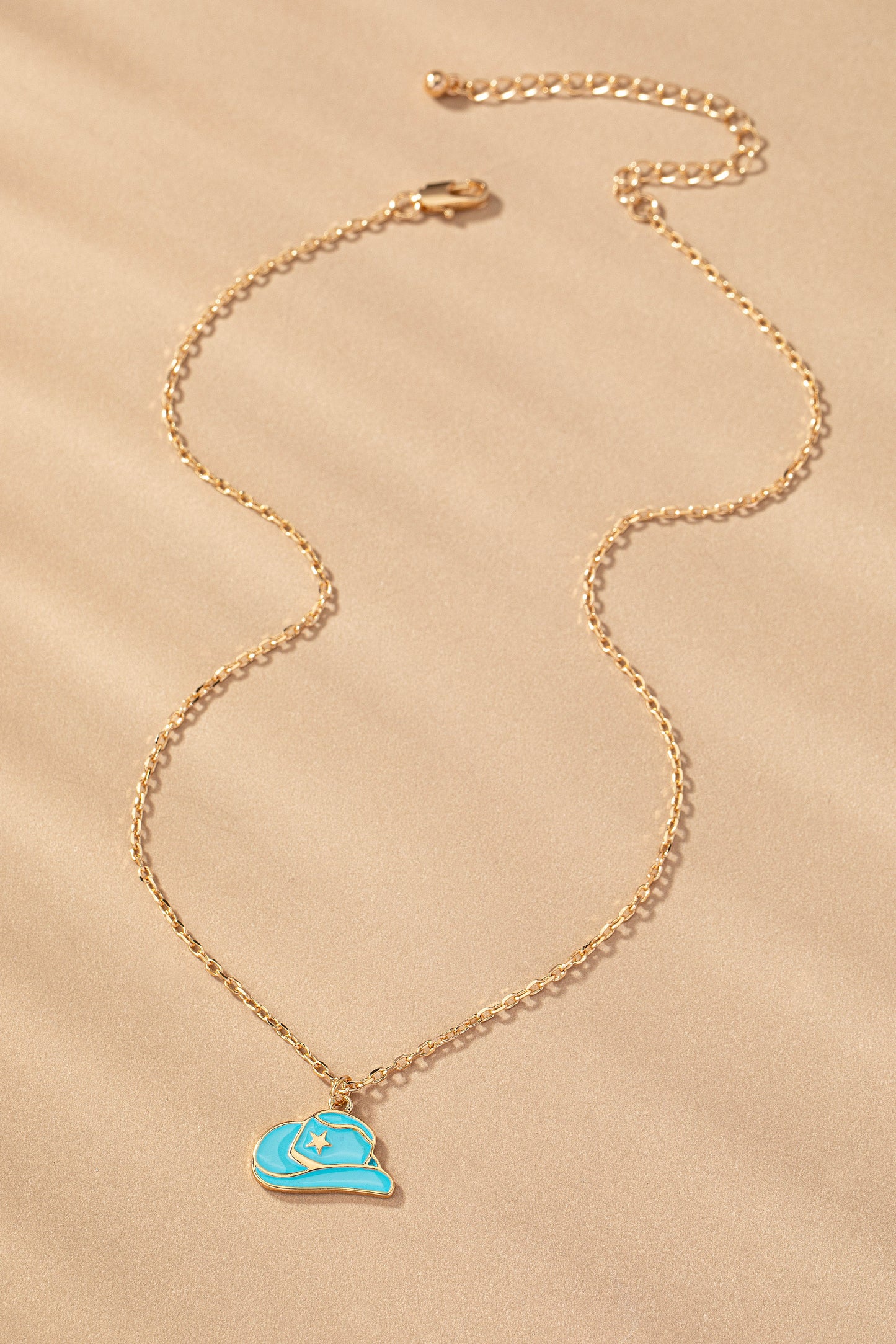 Cowboy Hat Necklace Turquoise