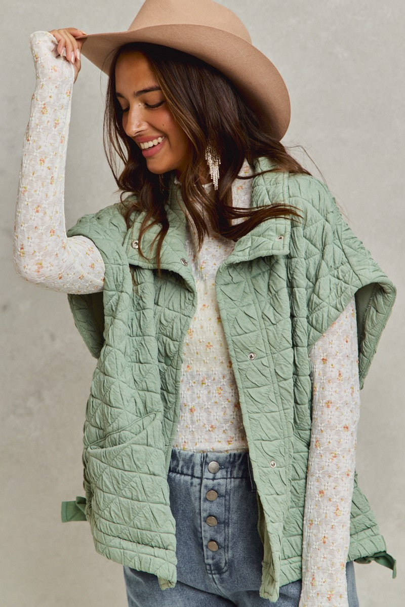 Tie Vest Quilted