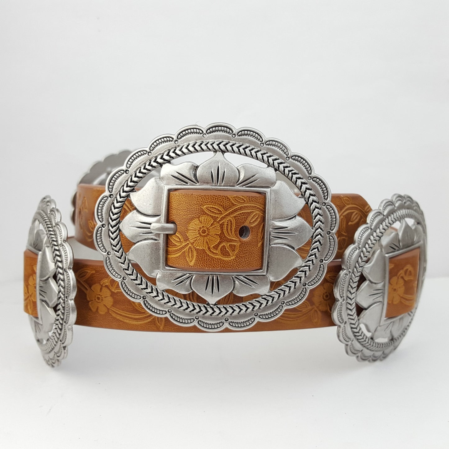 Tooled Concho Belt