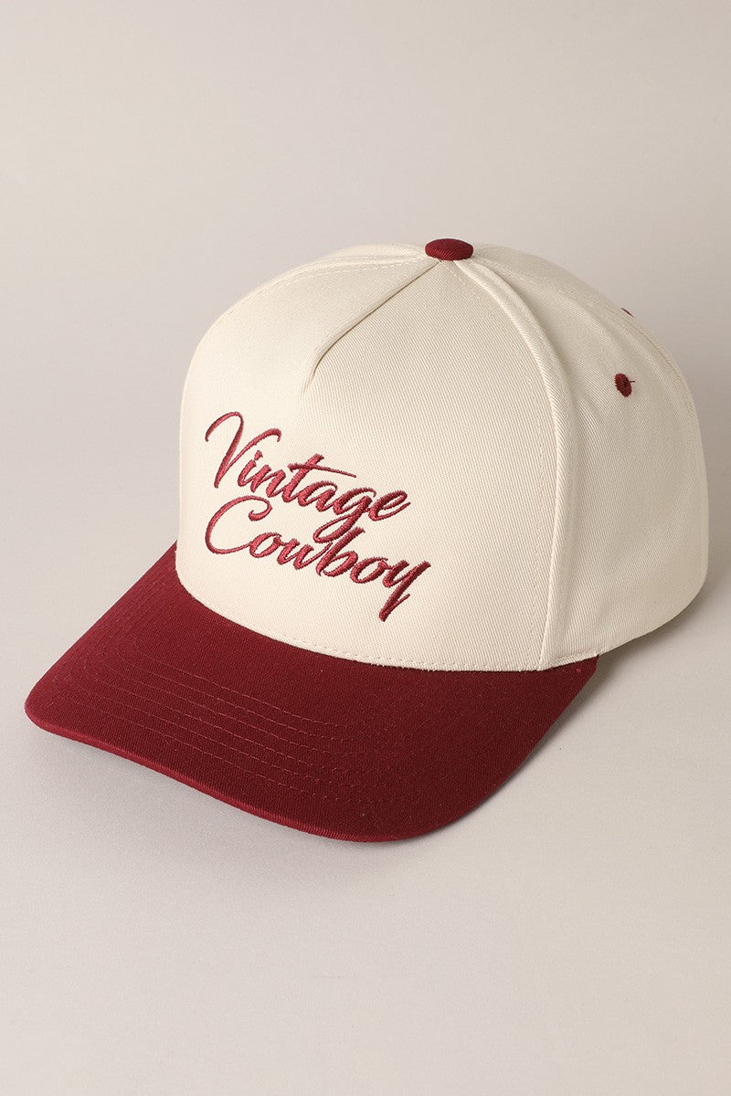Vintage Cowboy Burgundy