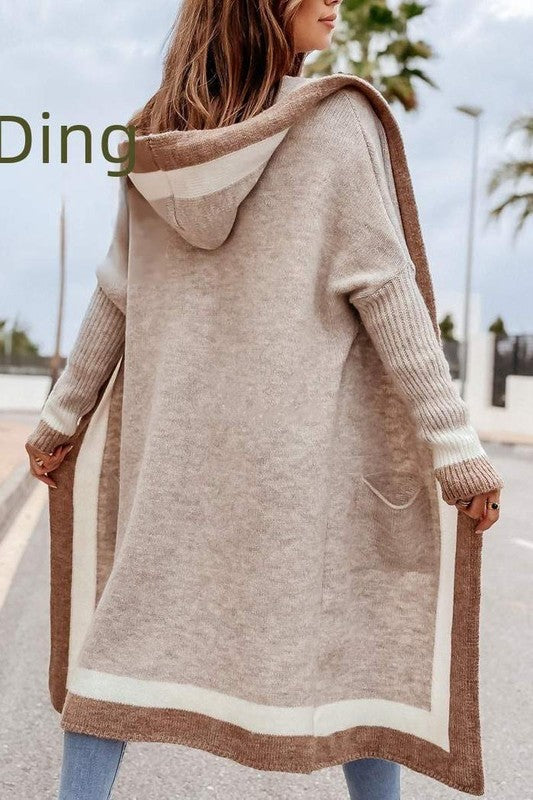 Hooded Cardigan khaki