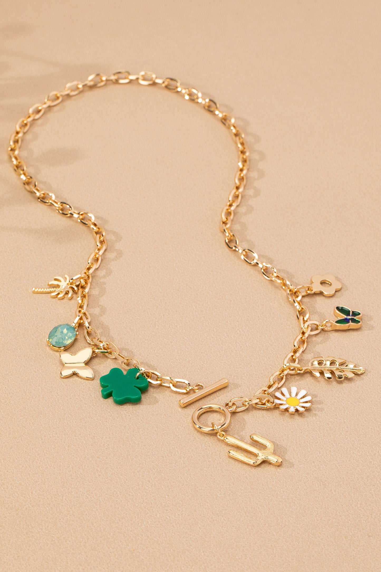 Green Charm Necklace