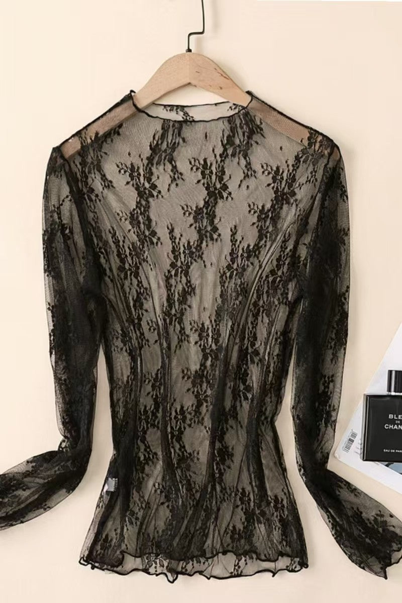 Mesh Lace Top BLACK