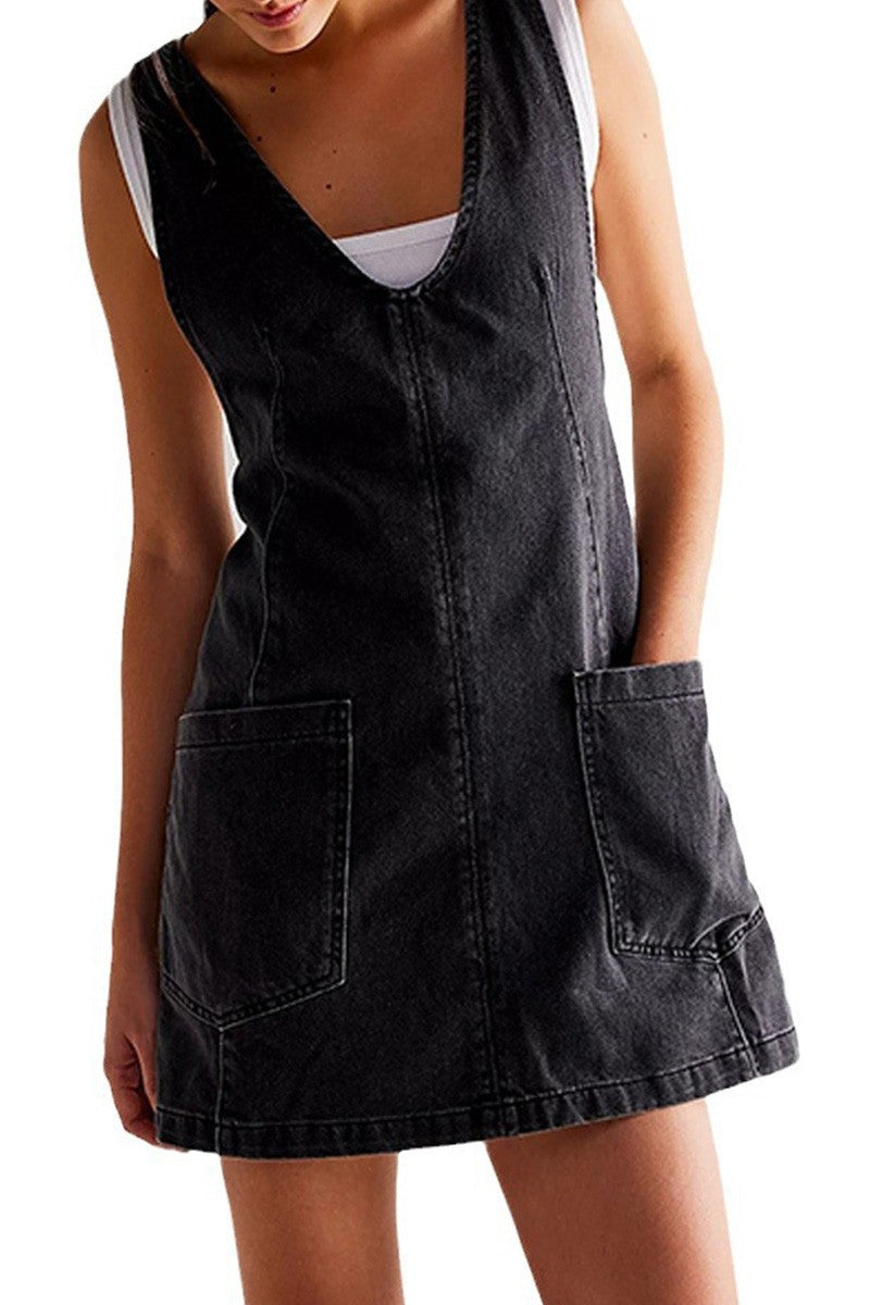 Black Overall Dress