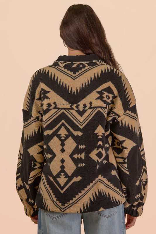 Aztec Pullover Black
