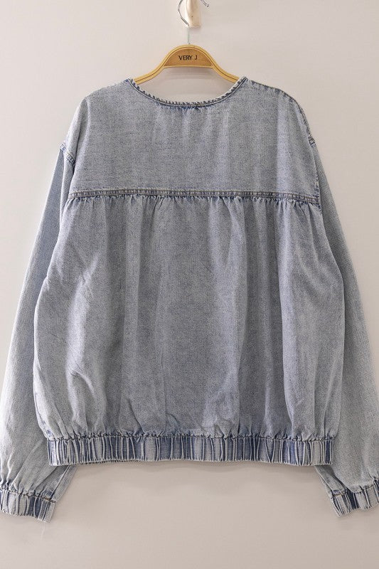 Denim Bomber Jacket