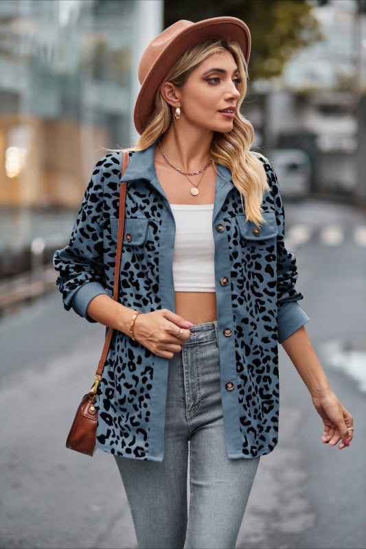 Grey Leopard Oversized Shacked