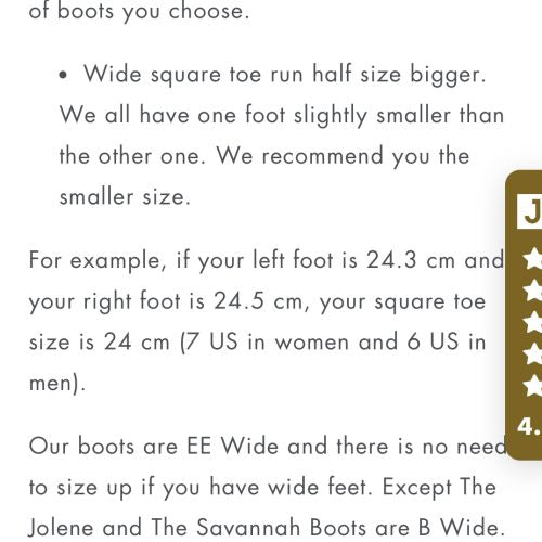 Square Toe Ankle Boot Size 7 K