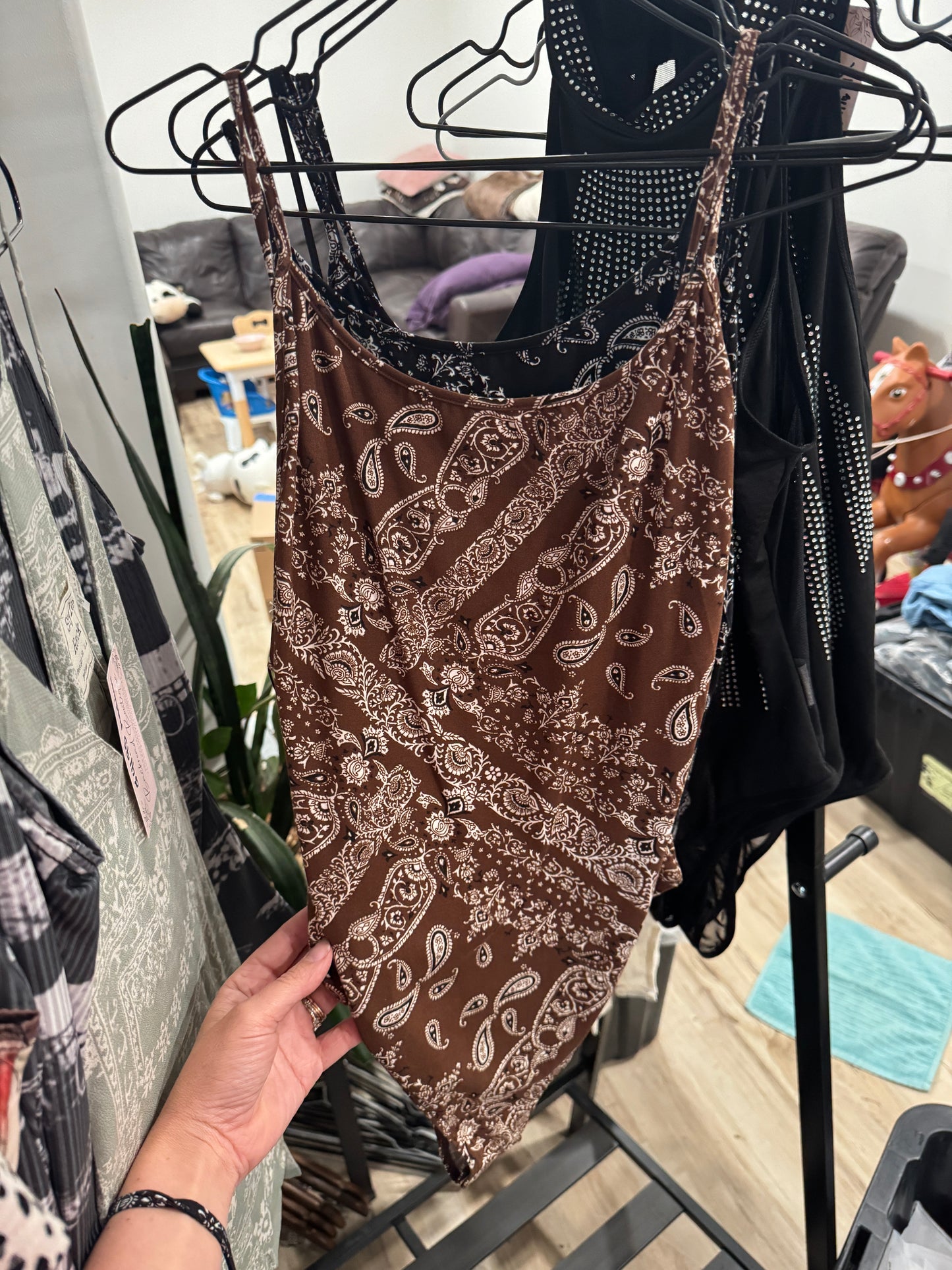 Bandanna Bodysuit Brown