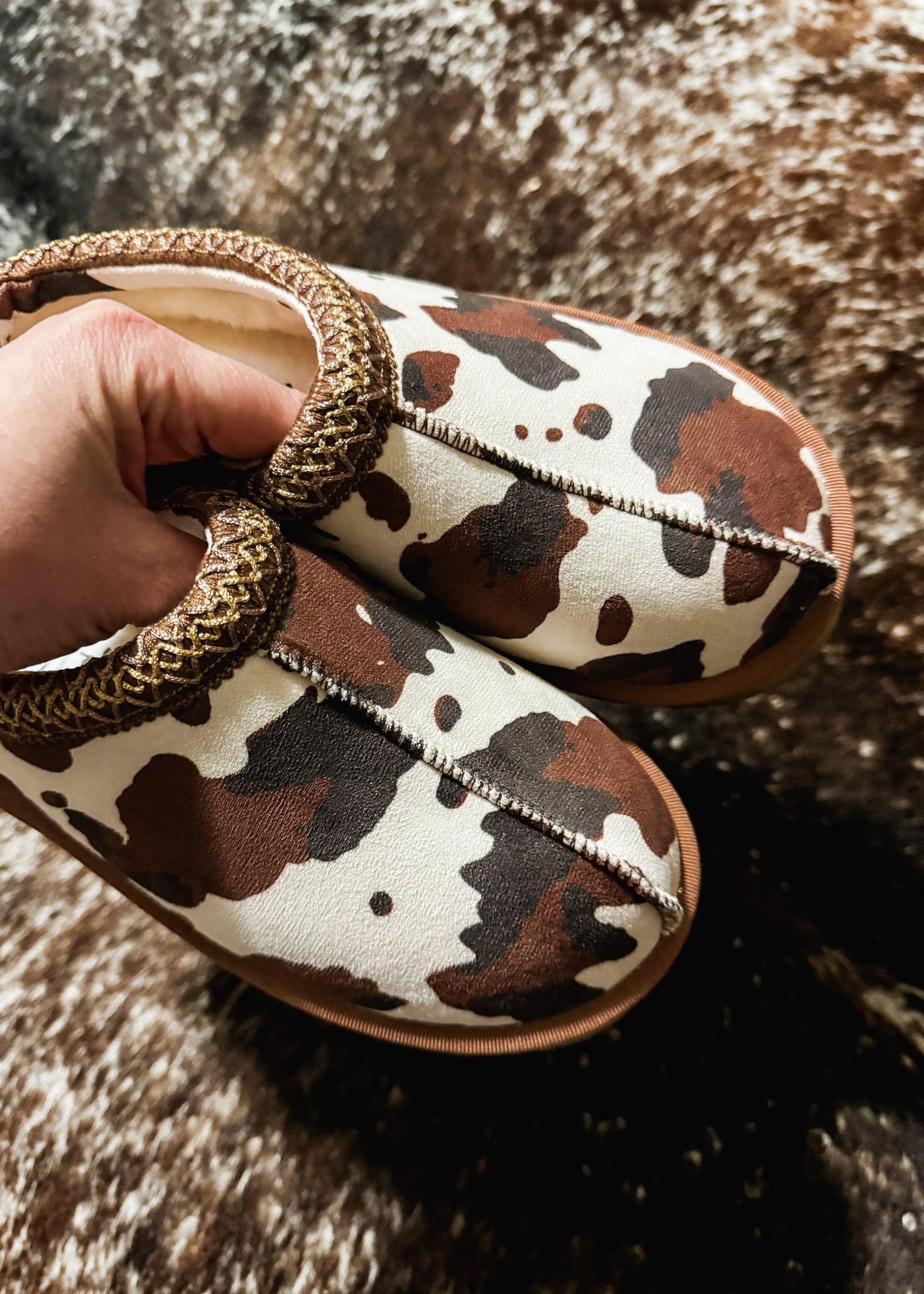 Platform Cow Slippers