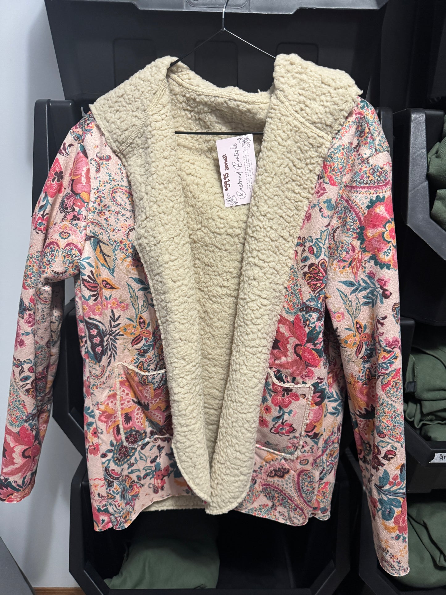 Floral Sherpa Cardi