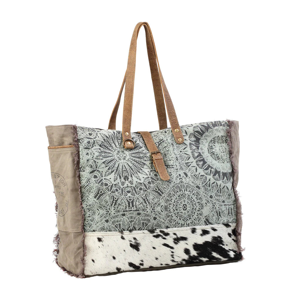 Green Floral Weekender Bag