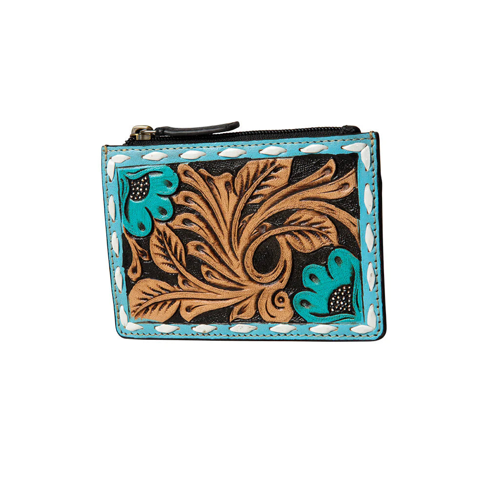 Blue Tooled Wallet