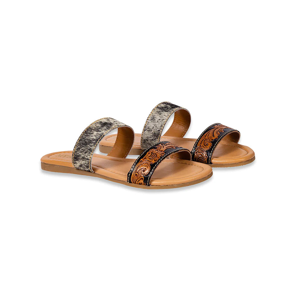 Cowhide Double Slides