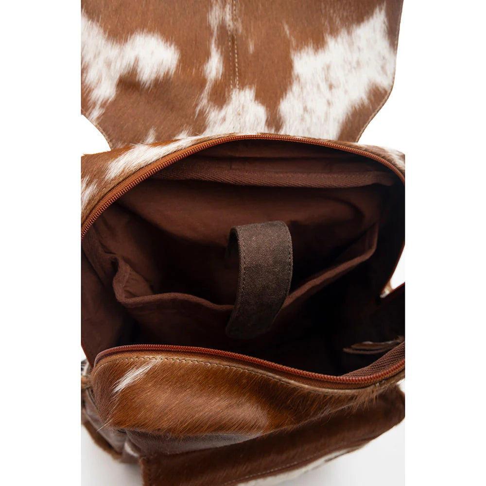 Cowhide Backpack Red Tooled
