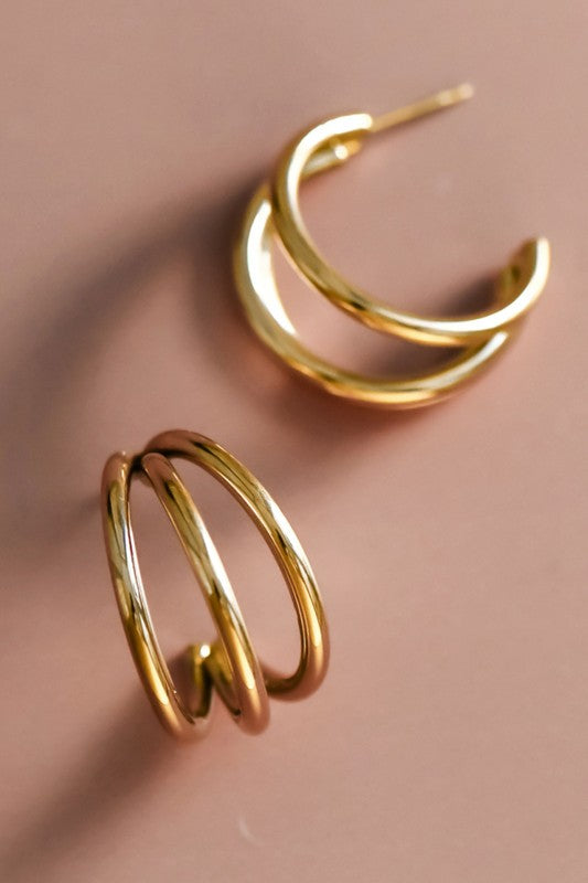 Triple Hoop Earrings