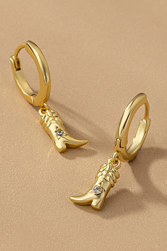 Huggie Cowboy Boot Earrings