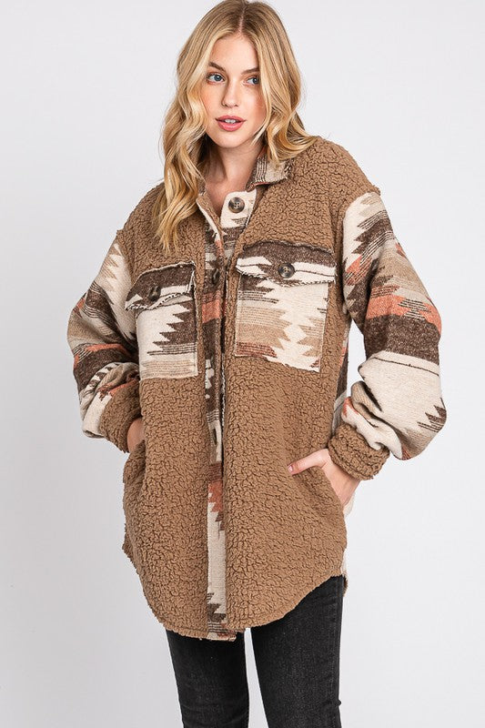 Caramel Sherpa Coat