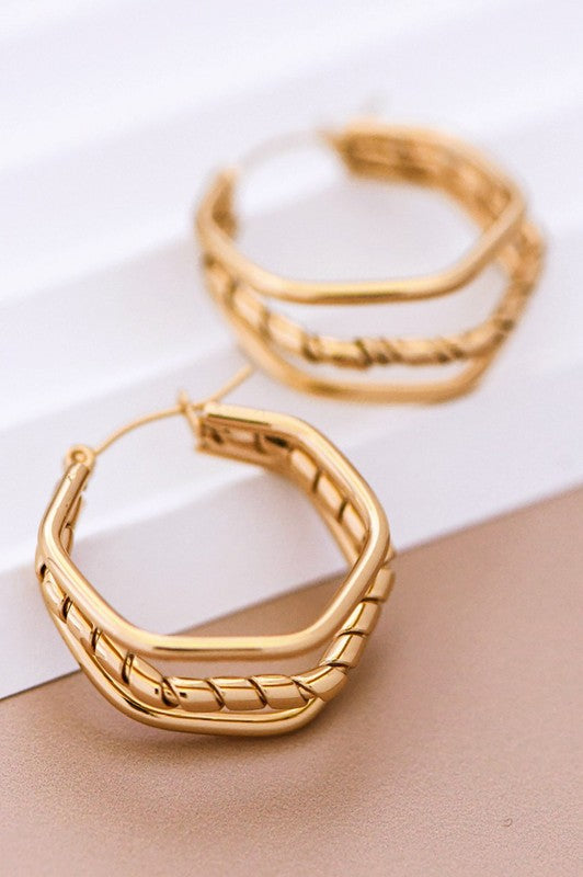 Triple Braided Hoop Earrings