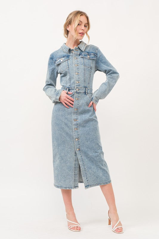 Denim Long Dress