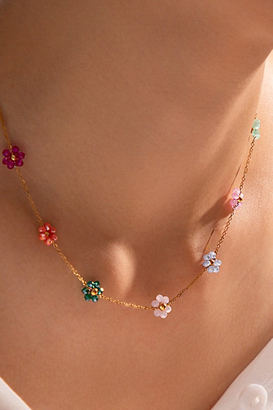 Daisy Rainbow Necklace