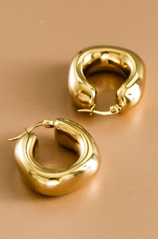 Thick Hoop Earrings