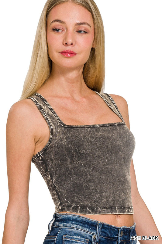 Square Neck Tank Ash