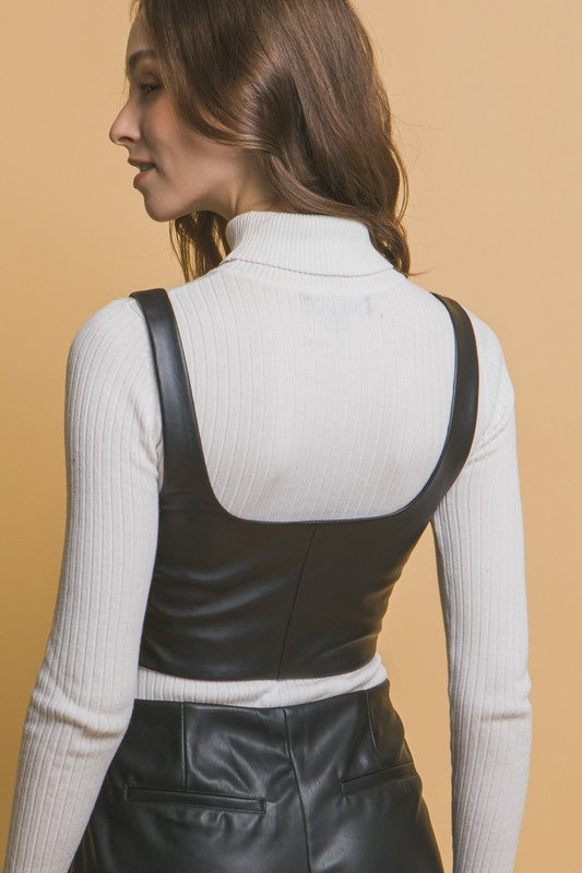Leather Crop Top