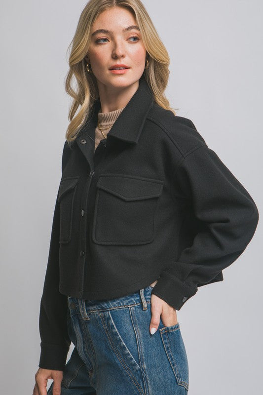 Fleece Cropped Jacket
