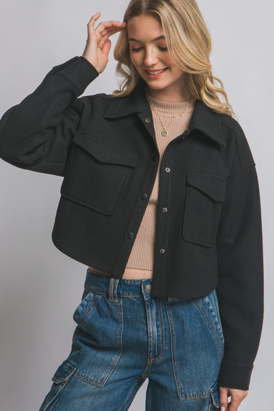 Fleece Cropped Jacket