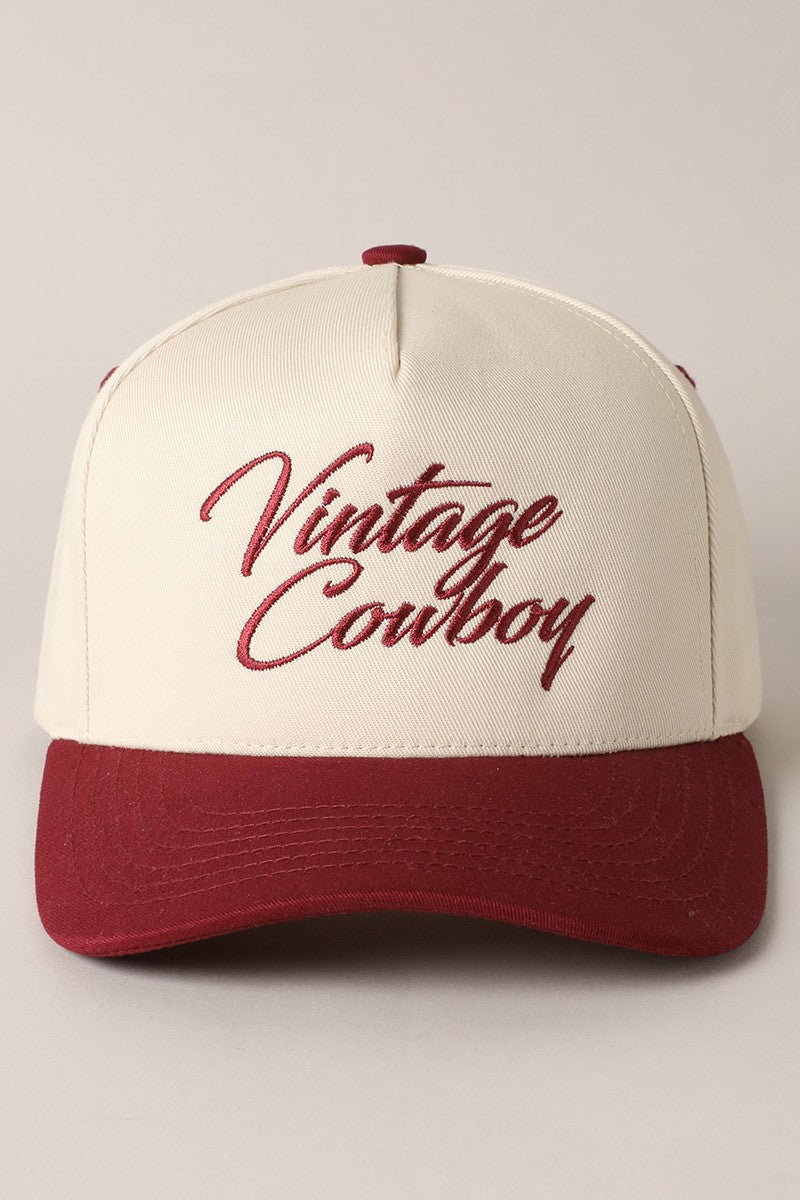 Vintage Cowboy Burgundy