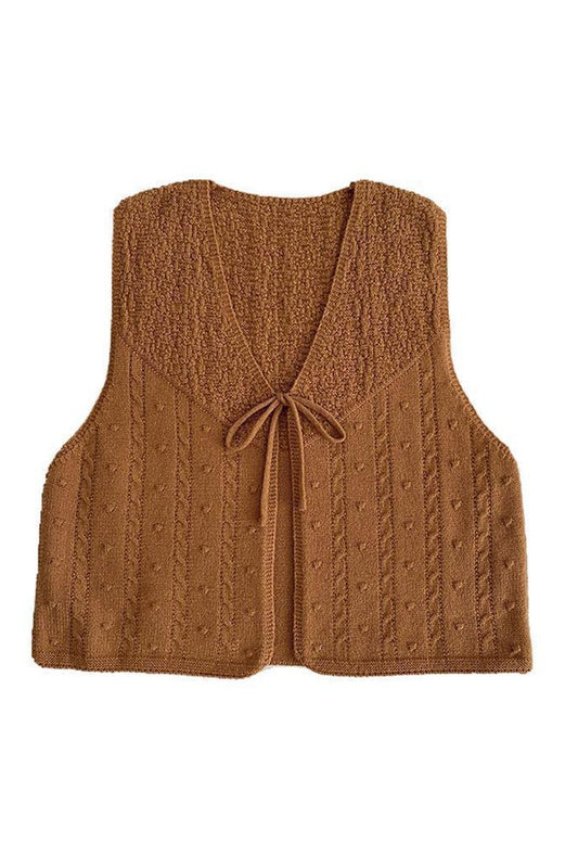 Knit Burnt Orange Vest