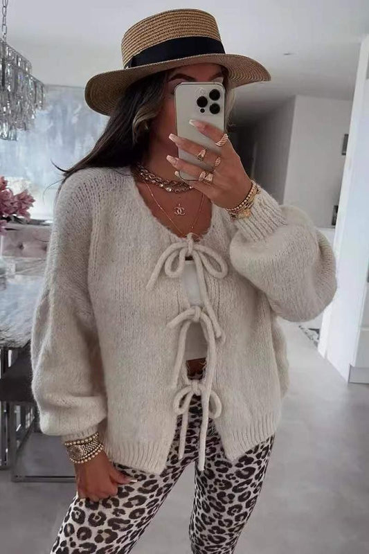 Bow-tie Cardi Apricot