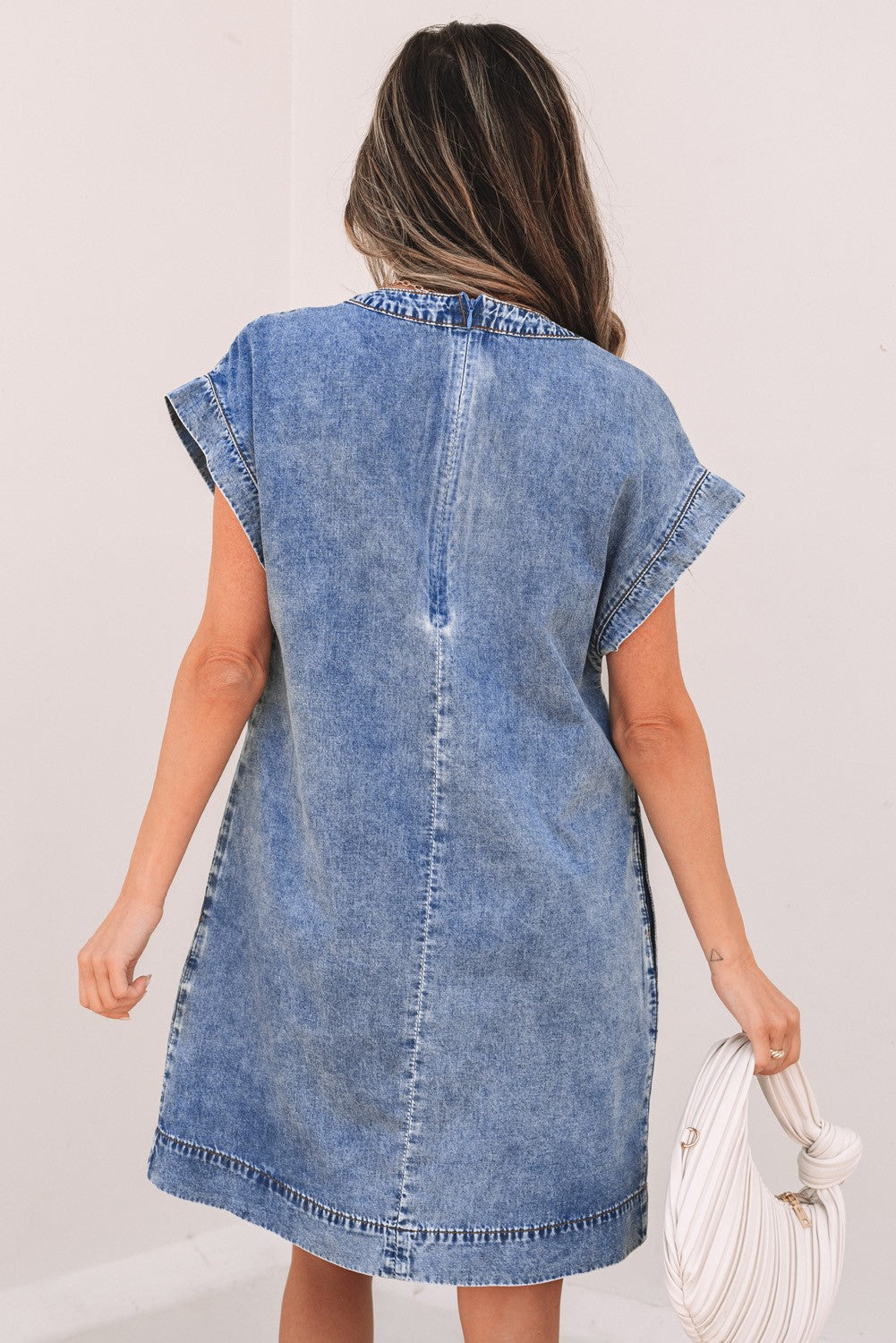 Ruffle Denim Dress