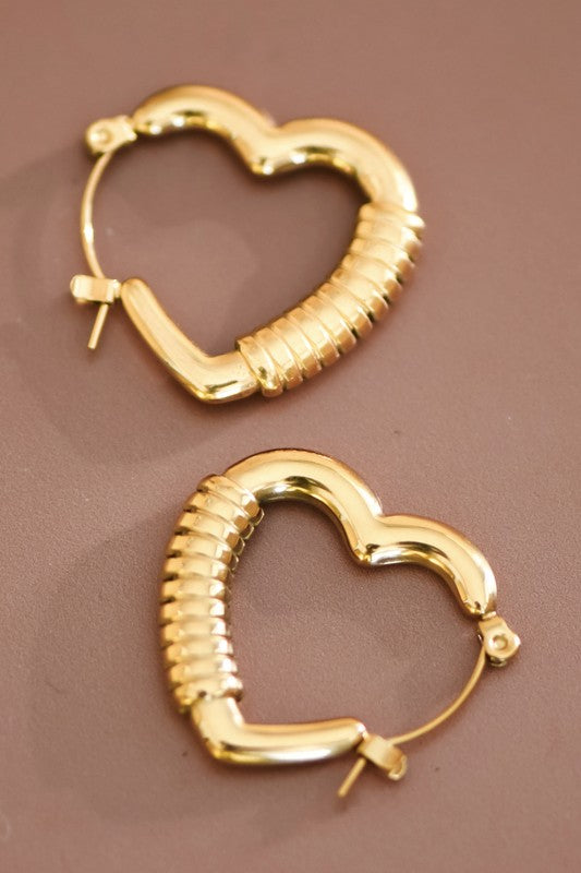Heart Hoop Earrings