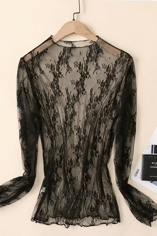 Mesh Lace Top BLACK