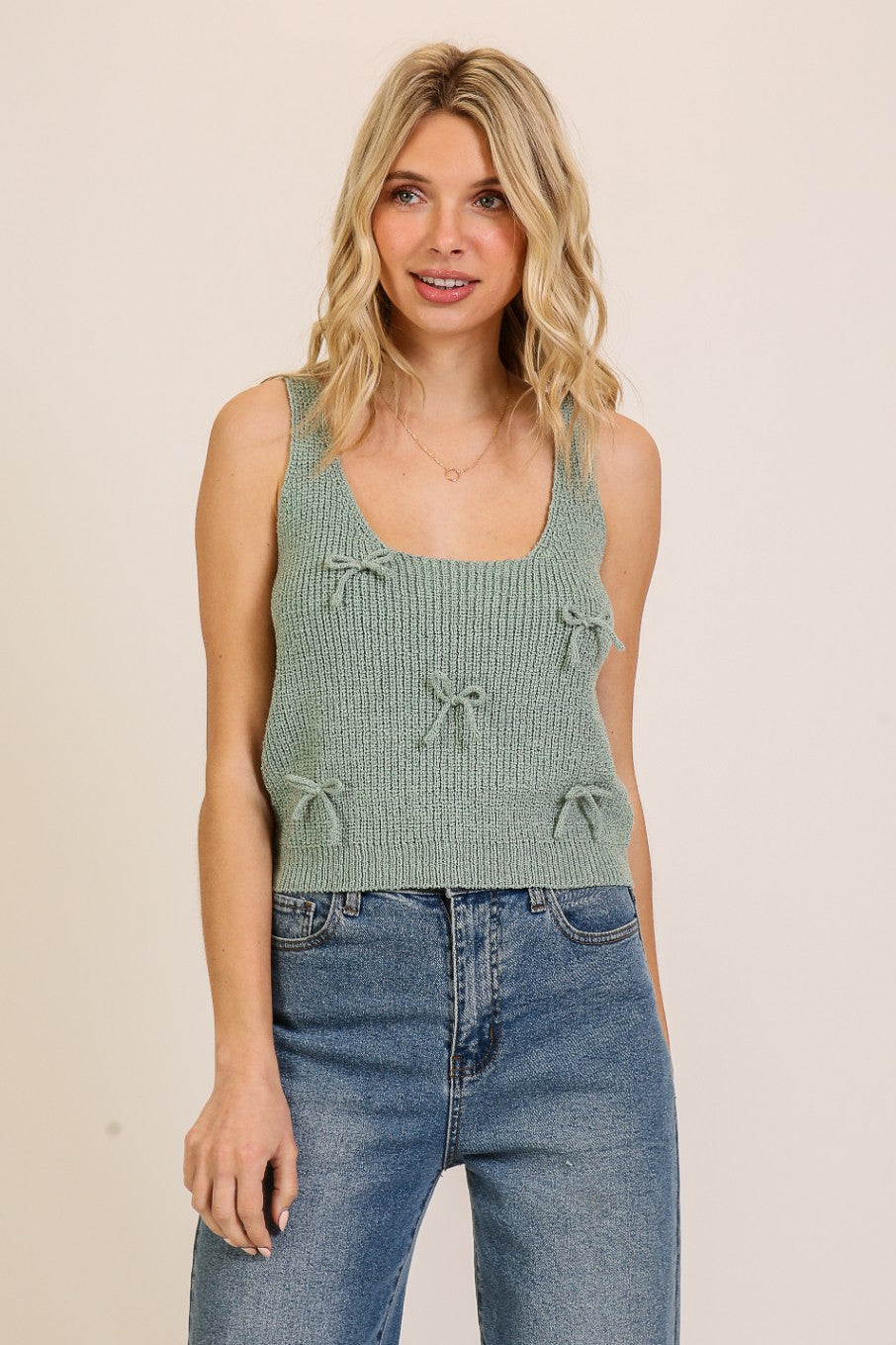 Knit Bow Tank