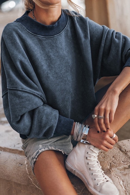 Relaxed Fit Crewneck Blue