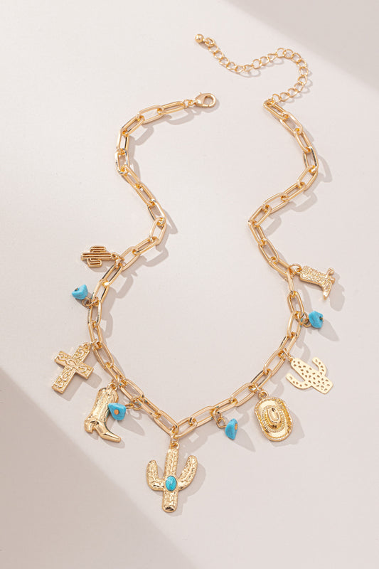 Turquoise Charm Necklace