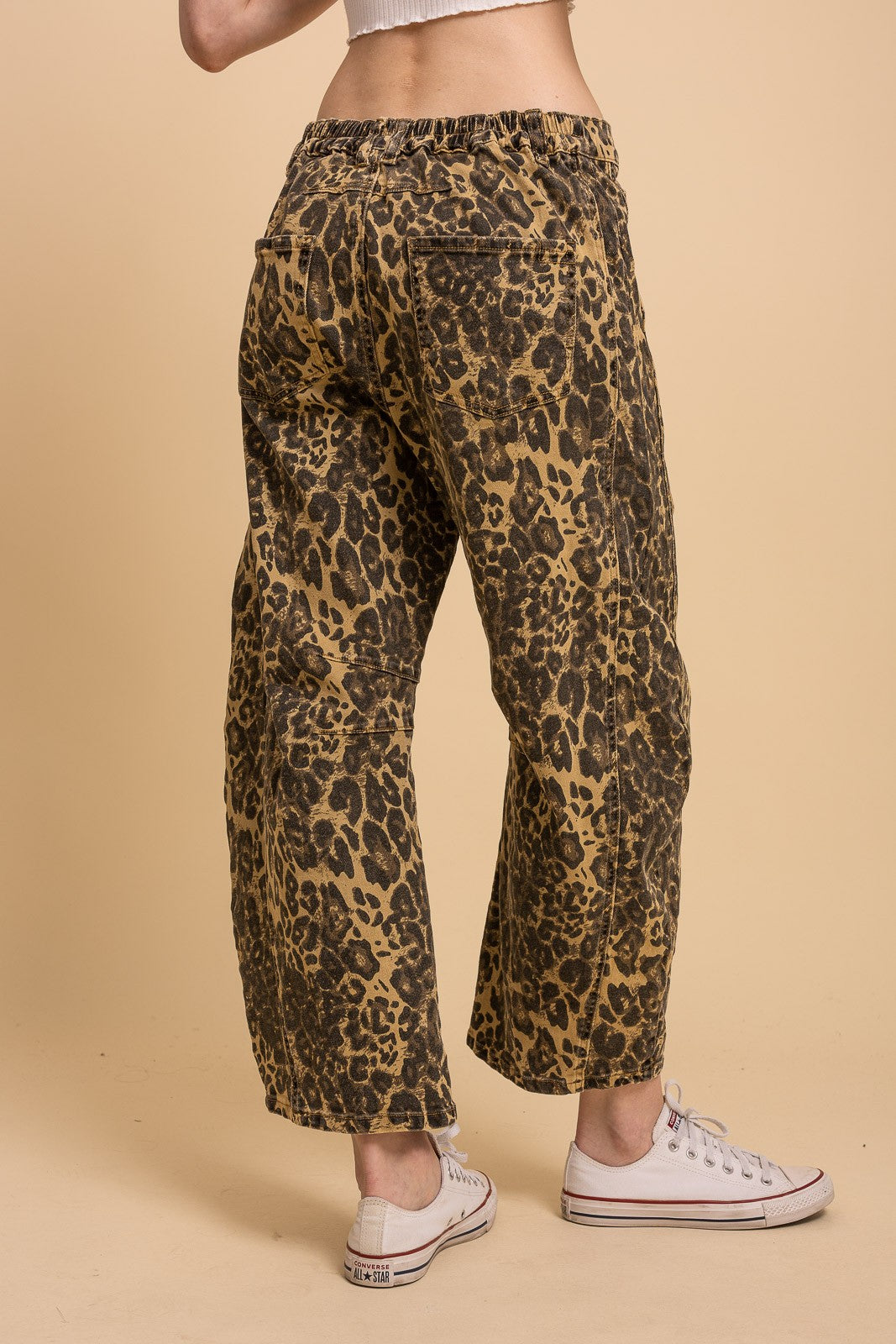 Leopard Barrel Jeans