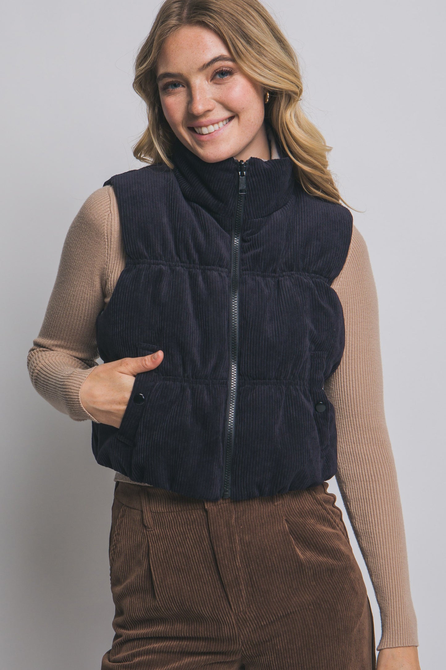 Reversible Western Vest Black