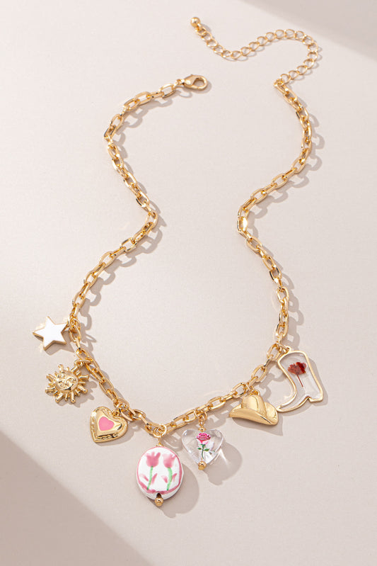 Pink Western Charm Necklace