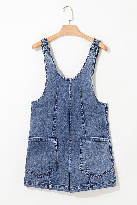 Denim Overall Shorts