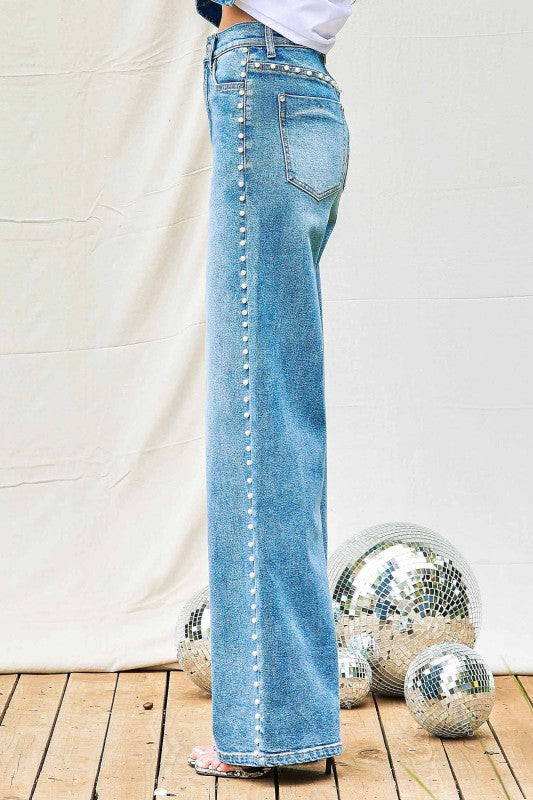Pearl Wide Leg Light Denim