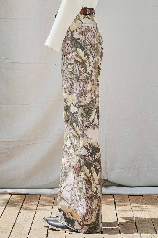 Camo Print Wide Leg