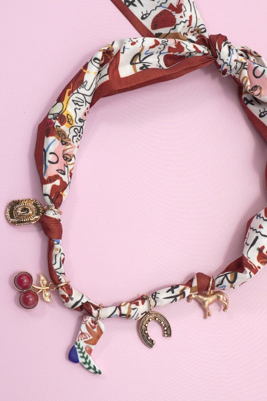 Charm Necklace Red