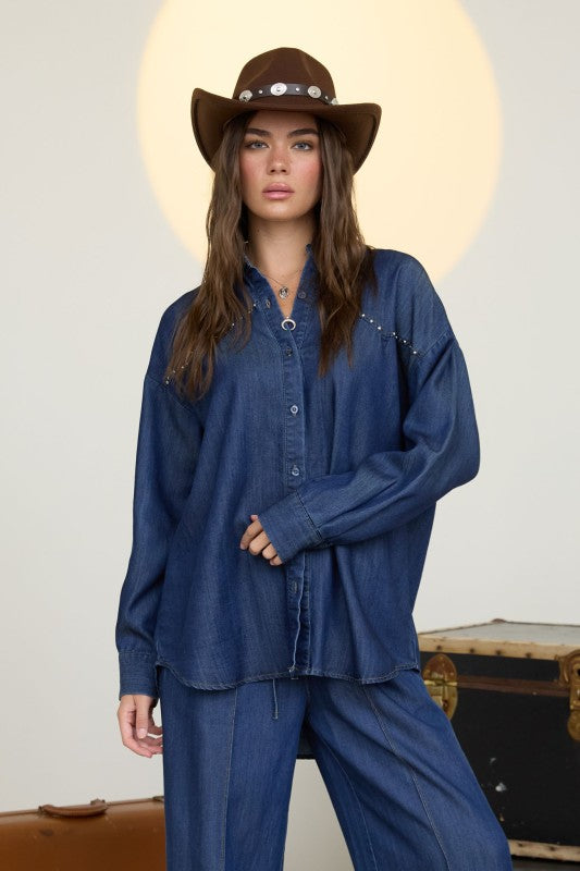 Studded Denim Jacket