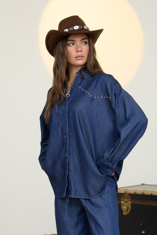 Studded Denim Jacket