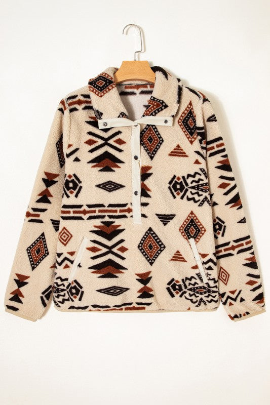 Aztec Pull Over Cream