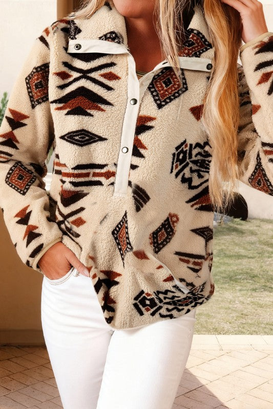 Aztec Pull Over Cream